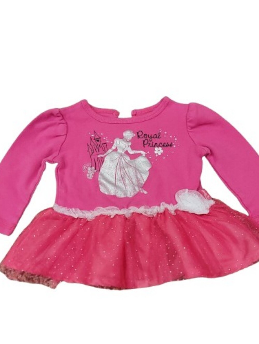 Disney Baby Pullover Princess T Shirt Infant Girls 6-9M Pink Long Sleeve Tulle